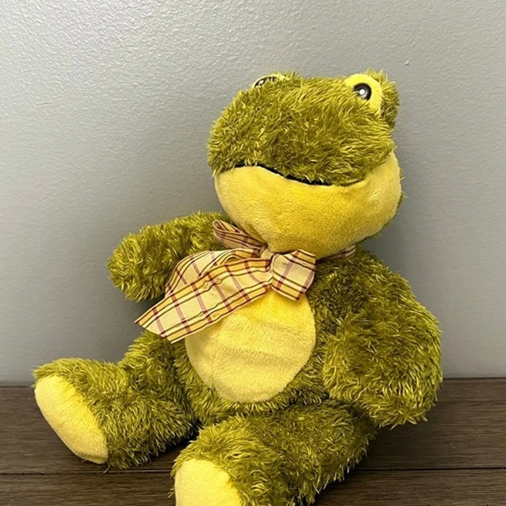 Preferred Green Frog‎ with Checkered Bow Plush 8
